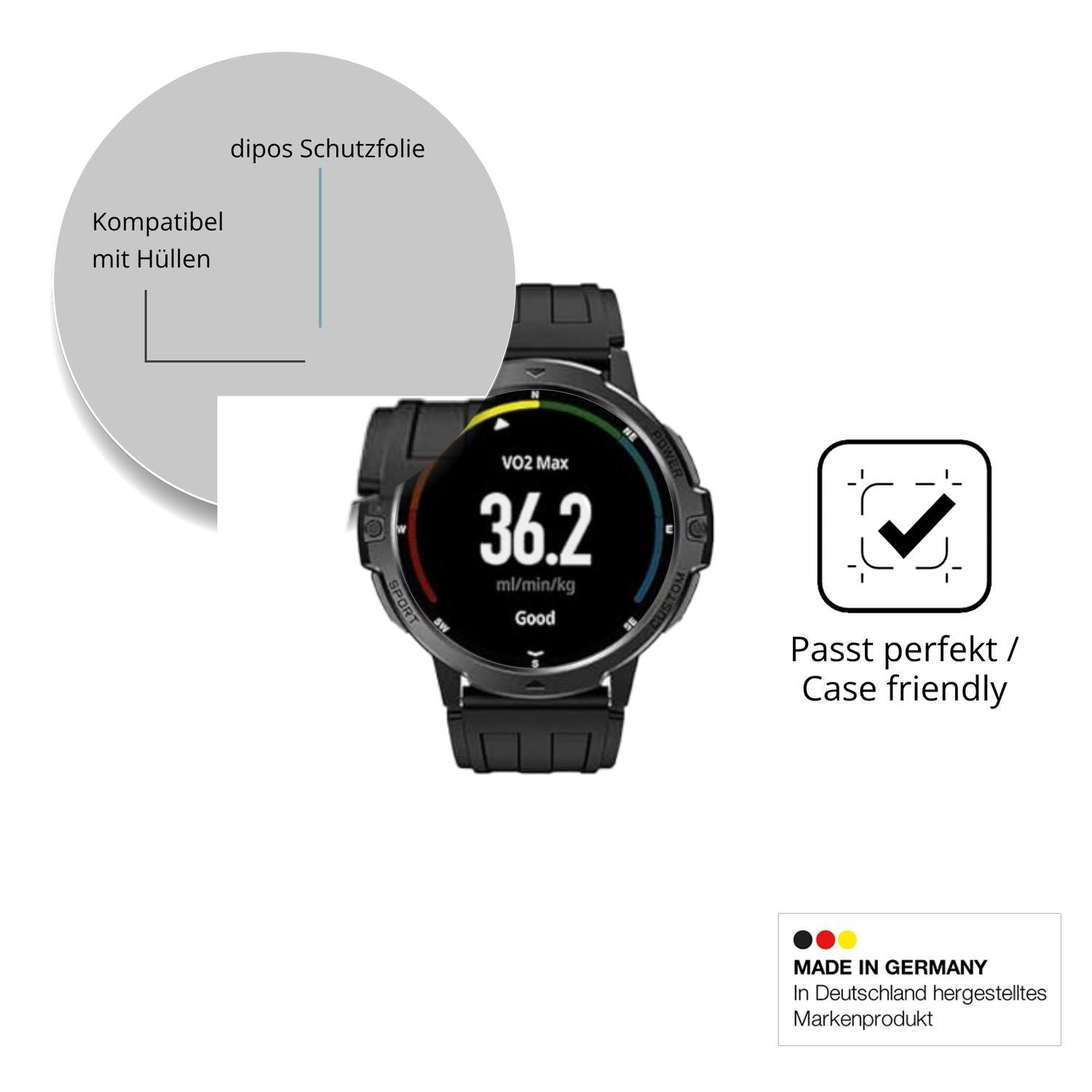 6x Schutzfolie klar für viqee 1.46 Zoll Smartwatch (6)