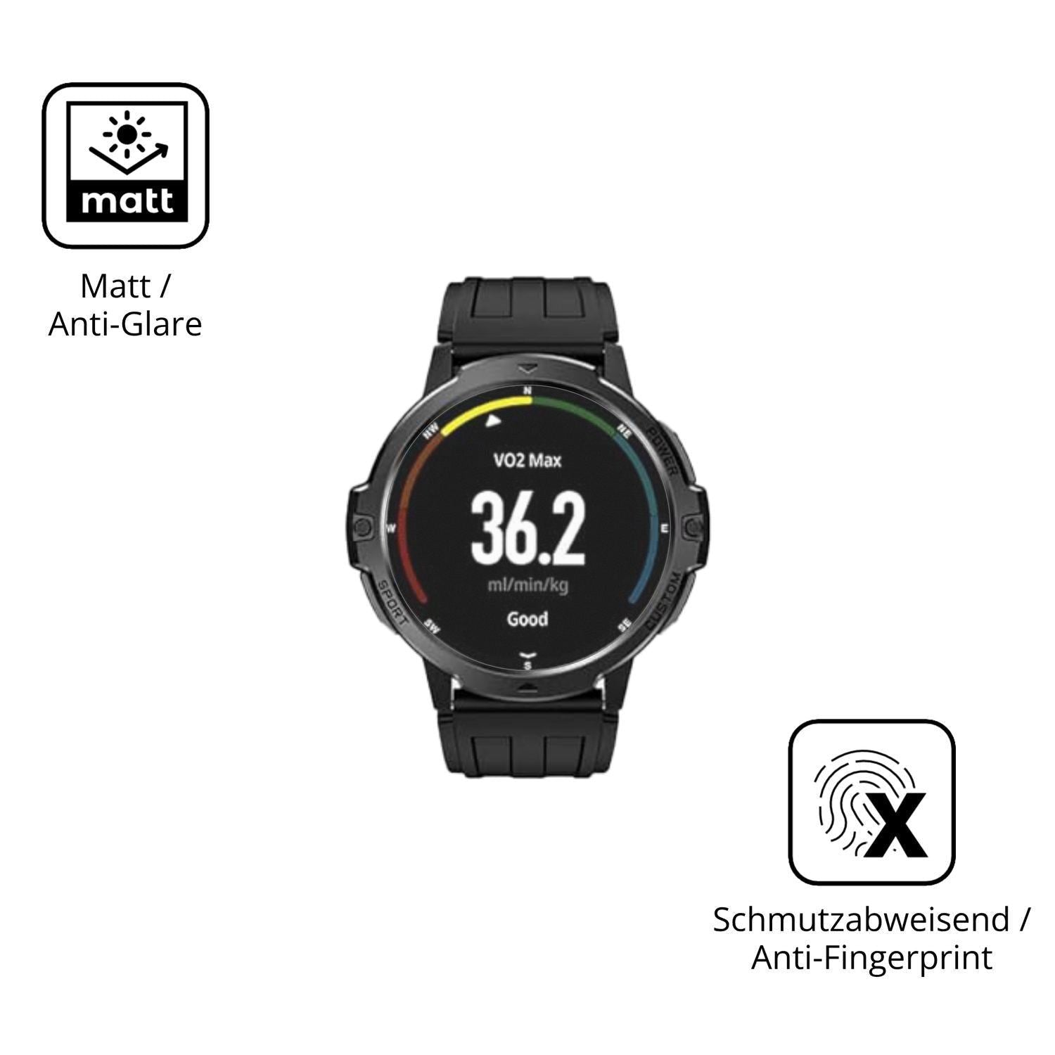 6x Schutzfolie matt für viqee 1.46 Zoll Smartwatch (5)