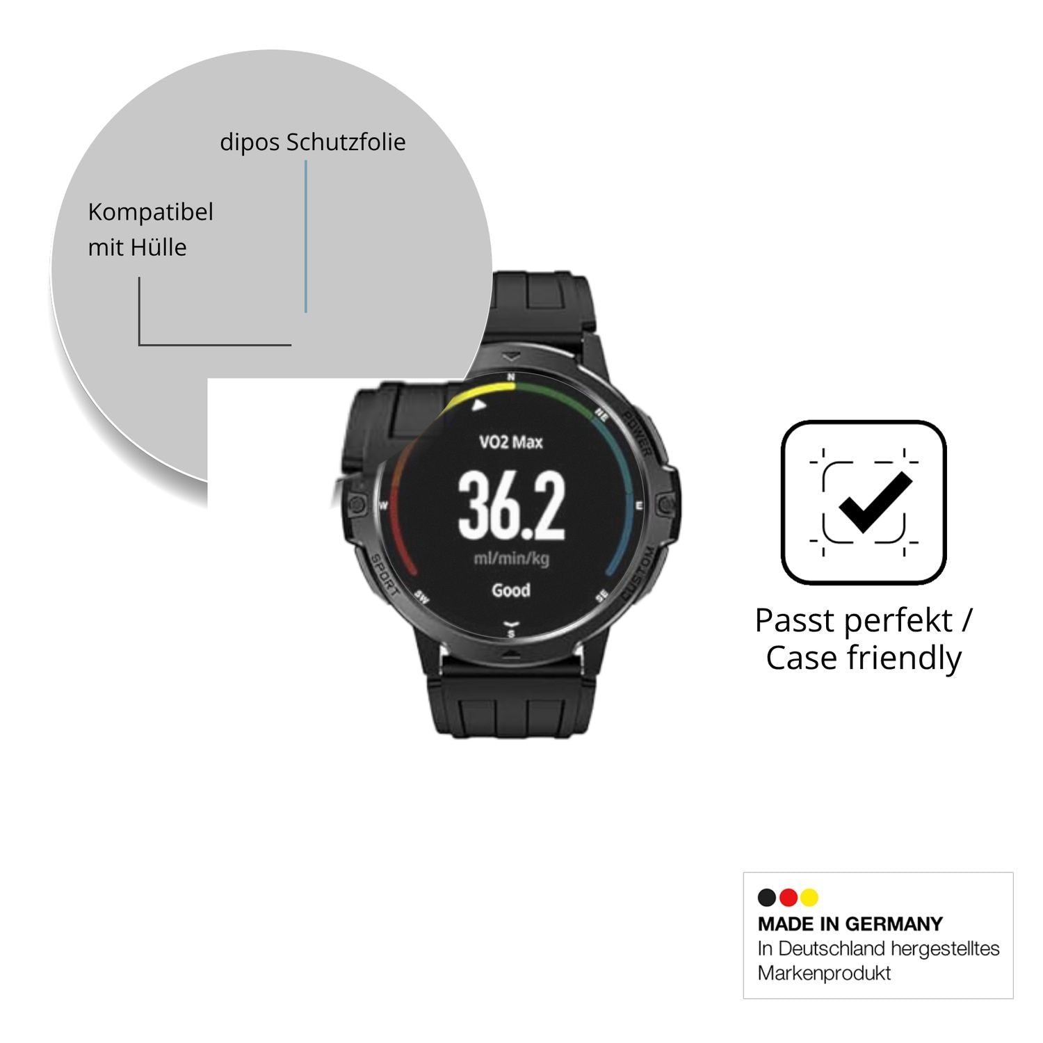 6x Schutzfolie matt für viqee 1.46 Zoll Smartwatch (6)