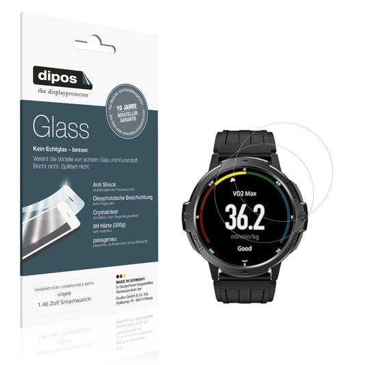 2x 9H Schutzfolie für viqee 1.46 Zoll Smartwatch P (1)