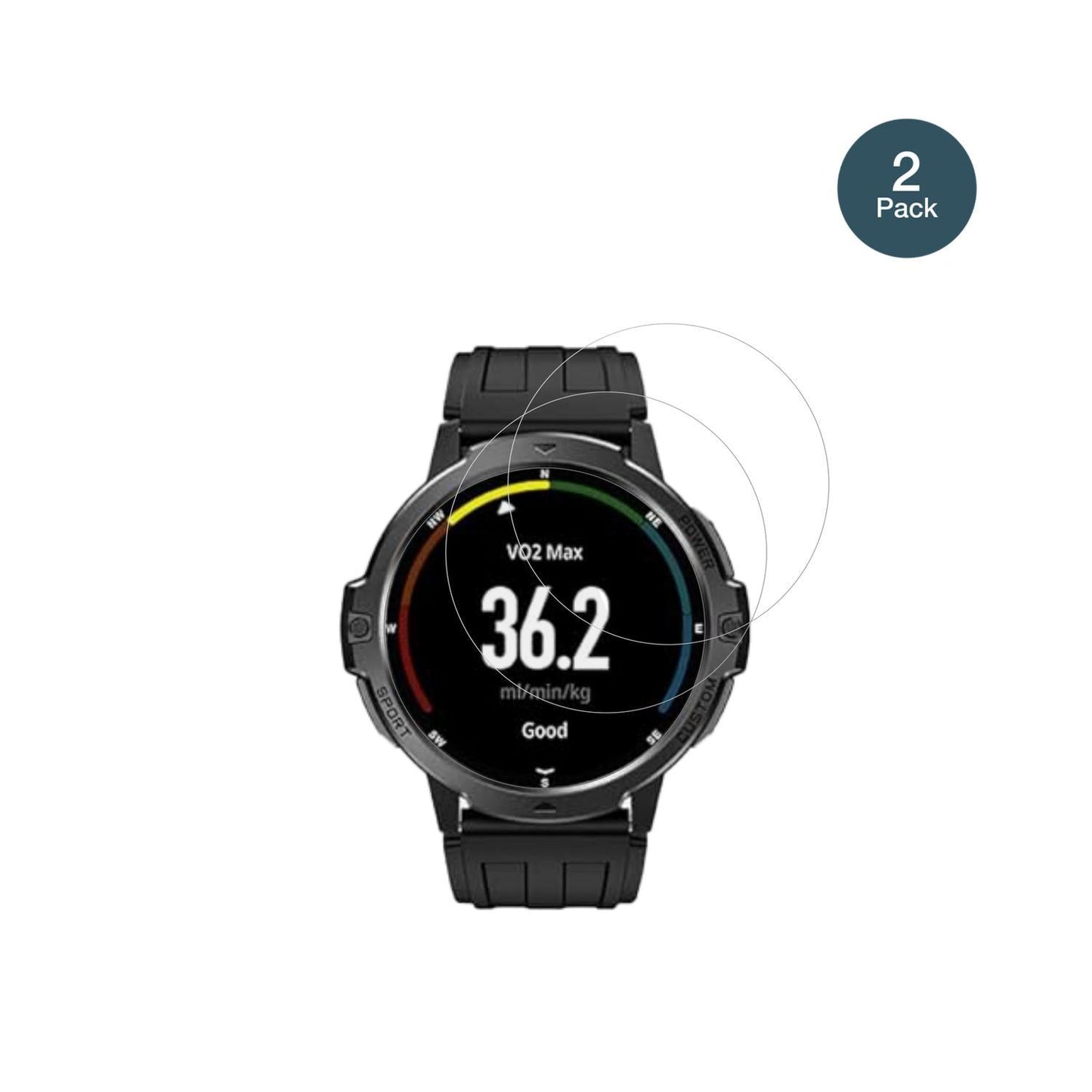 2x 9H Schutzfolie für viqee 1.46 Zoll Smartwatch P (2)