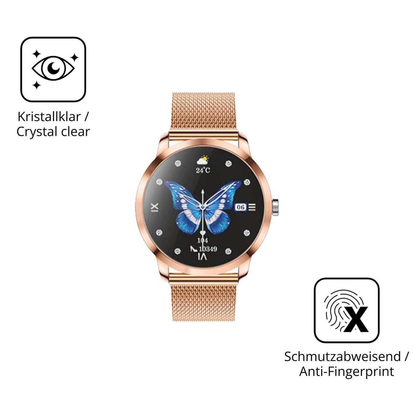 2x 9H Schutzfolie für LWEARKD 1.27 Zoll Smartwatch (5)