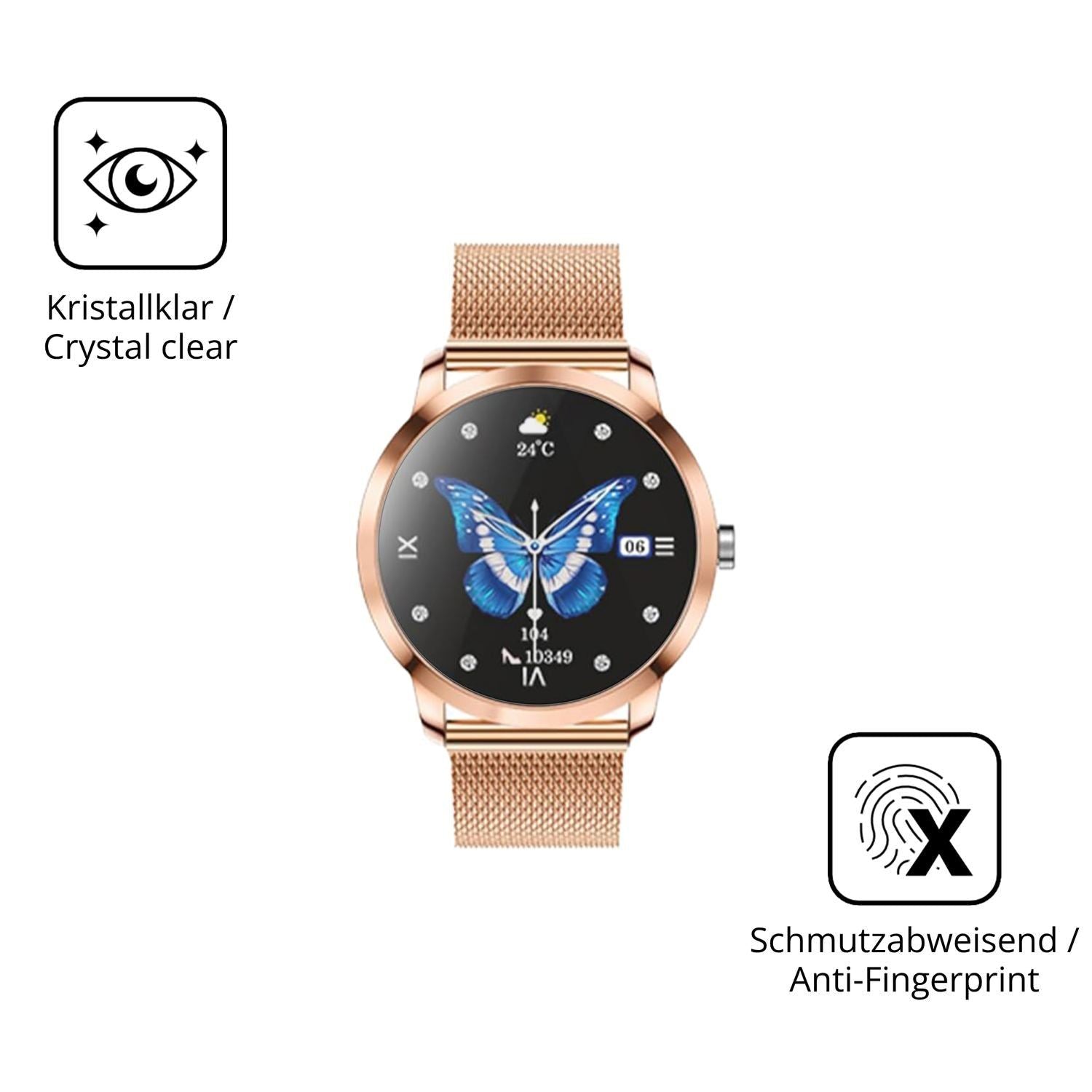 2x 9H Schutzfolie für LWEARKD 1.27 Zoll Smartwatch (5)