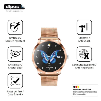 2x 9H Schutzfolie für LWEARKD 1.27 Zoll Smartwatch (7)
