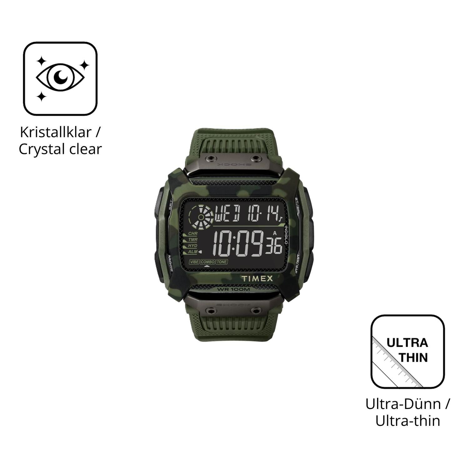 6x Schutzfolie klar für Timex Command Shock Displa (5)