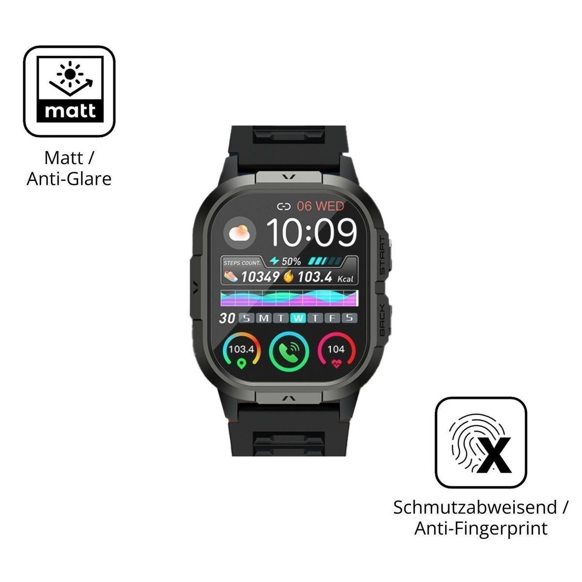 6x Schutzfolie matt für zhizhi P110 Display-Schutz (5)