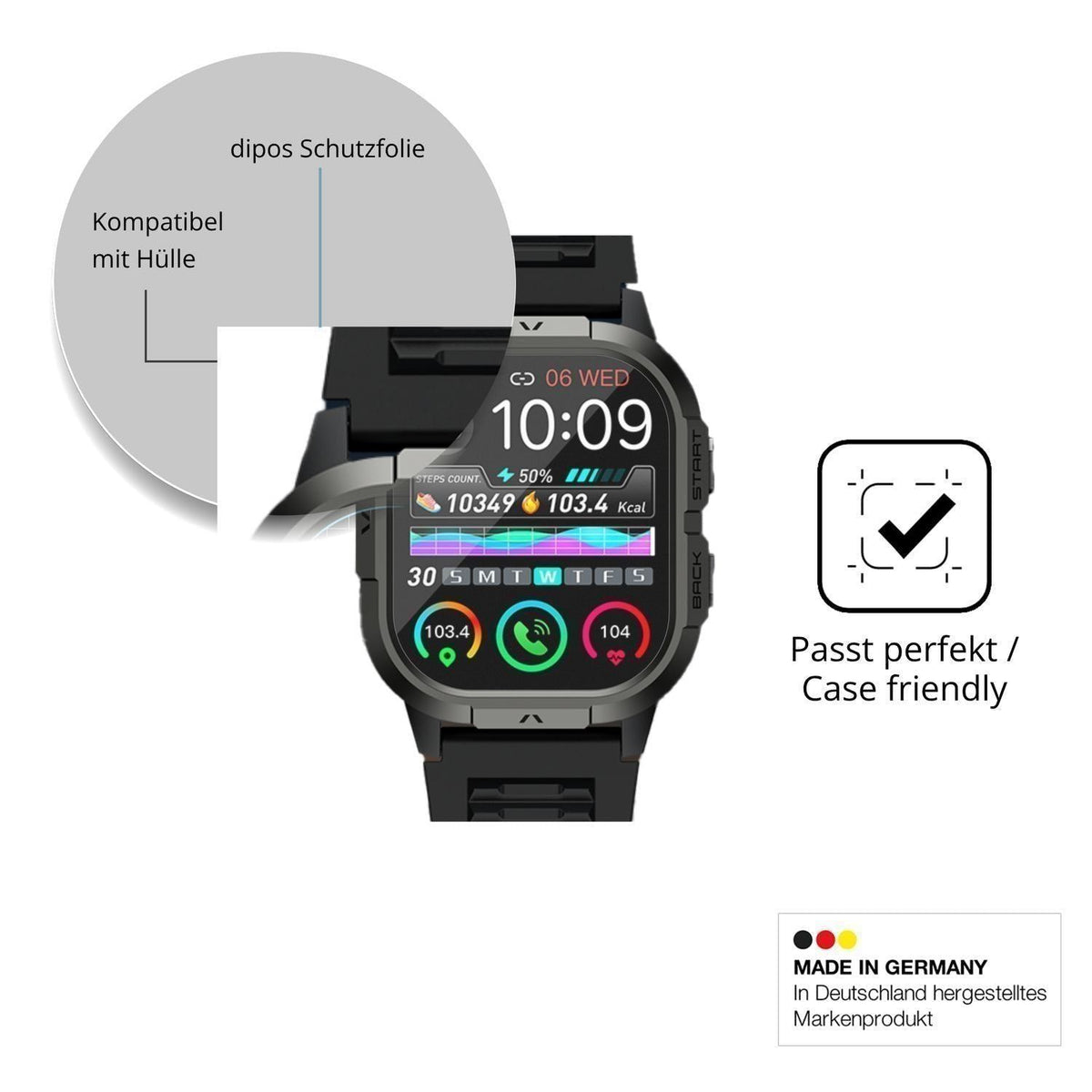 6x Schutzfolie matt für zhizhi P110 Display-Schutz (6)