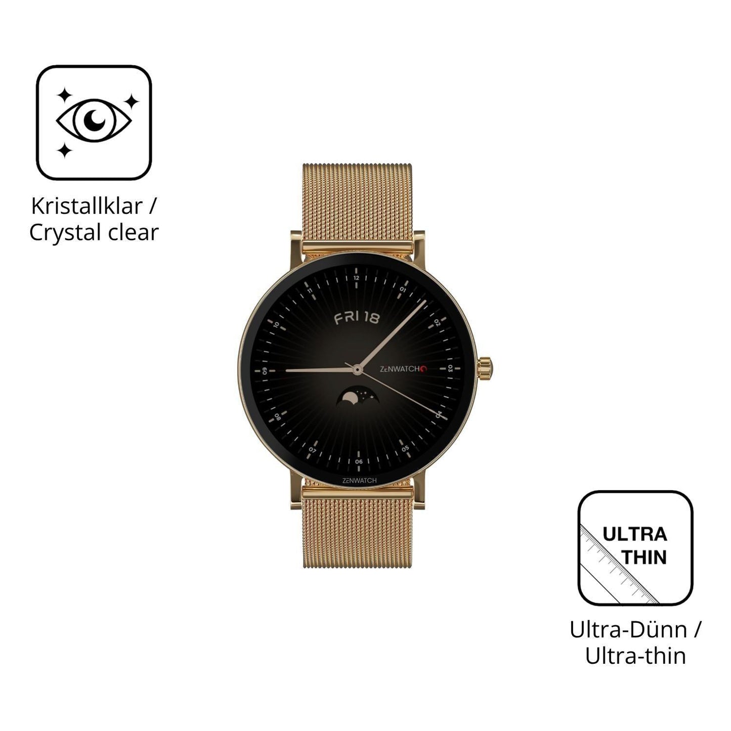 6x Schutzfolie klar für Zenwatch Venice Pro 2.0 Di (5)
