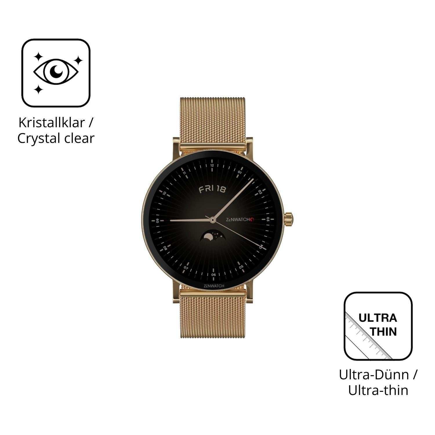 6x Schutzfolie klar für Zenwatch Venice Pro 2.0 Di (5)