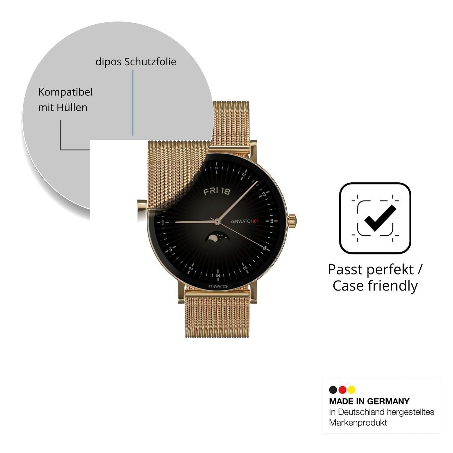 6x Schutzfolie klar für Zenwatch Venice Pro 2.0 Di (6)