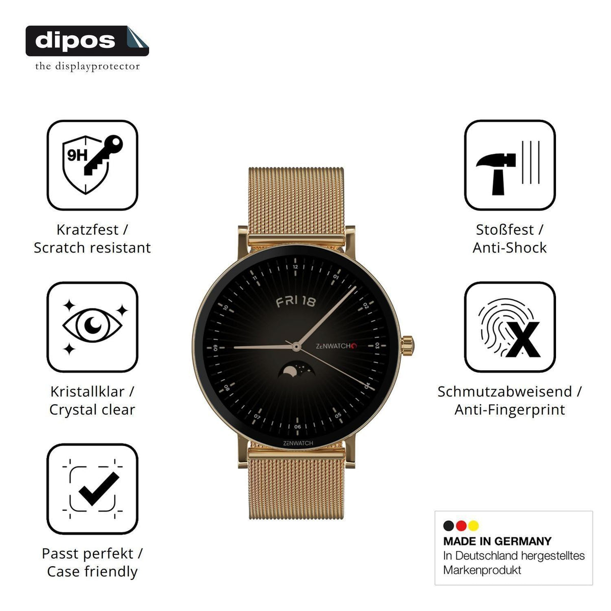 2x 9H Schutzfolie für Zenwatch Venice Pro 2.0 Panz (7)
