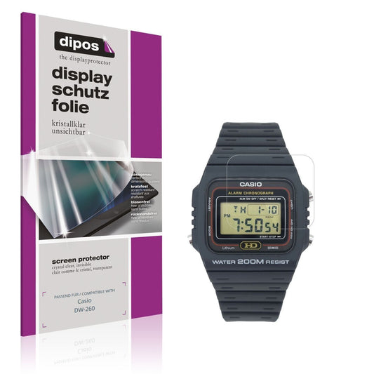 6x Schutzfolie klar für Casio DW-260 Display-Schut (1)
