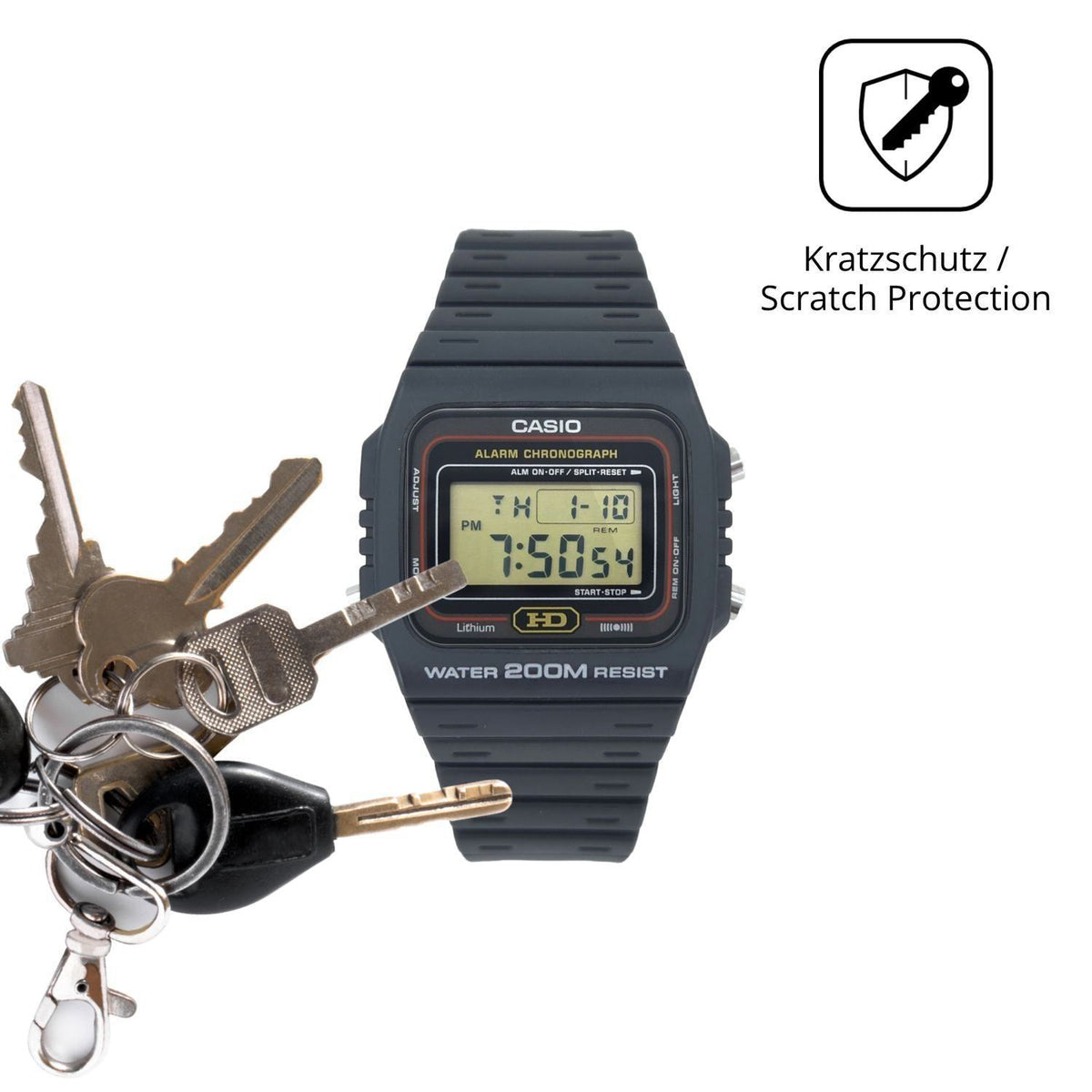 6x Schutzfolie klar für Casio DW-260 Display-Schut (4)