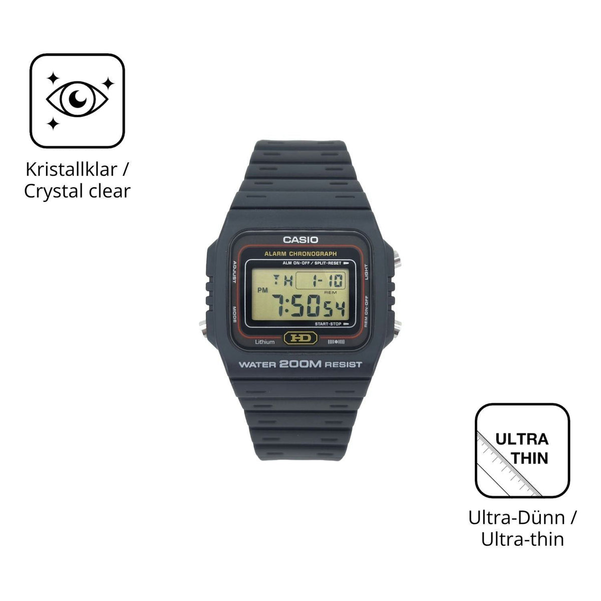 6x Schutzfolie klar für Casio DW-260 Display-Schut (5)