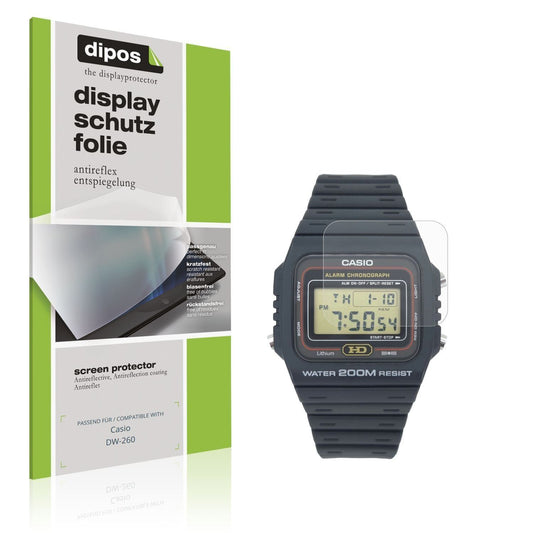 6x Schutzfolie matt für Casio DW-260 Display-Schut (1)