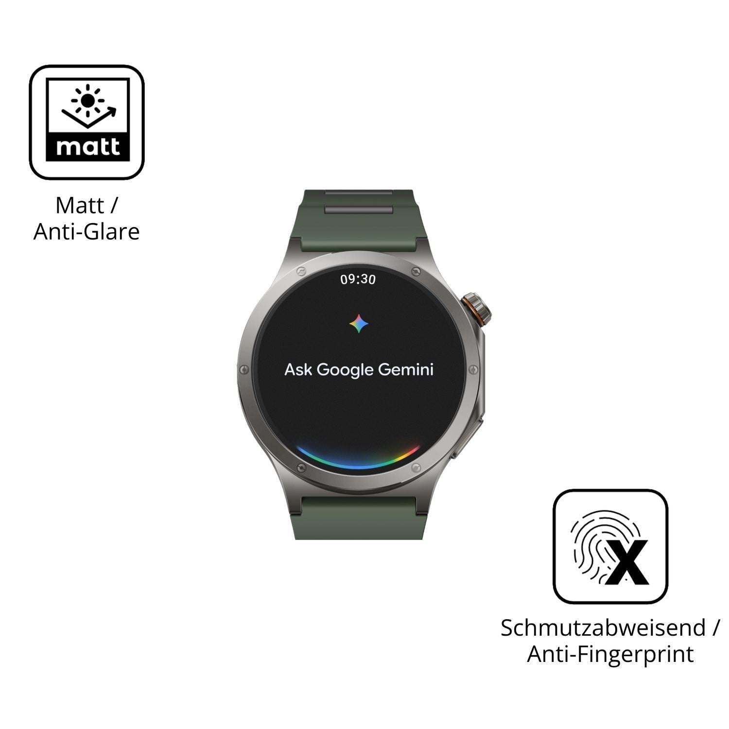 2x 9H Schutzfolie matt für OnePlus Watch 4 Panzerf (5)