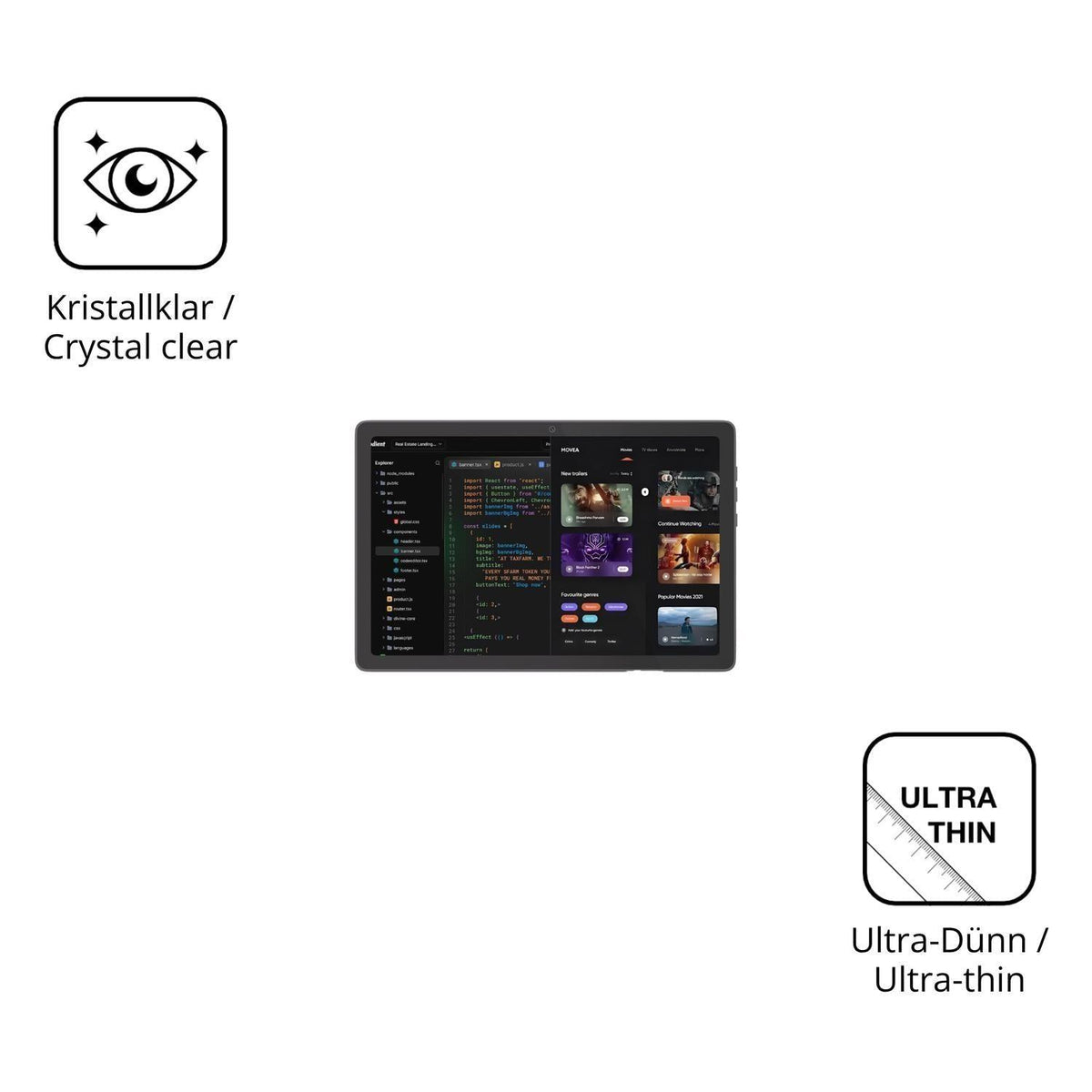2x Schutzfolie klar für C idea P1300 Display-Schut (5)