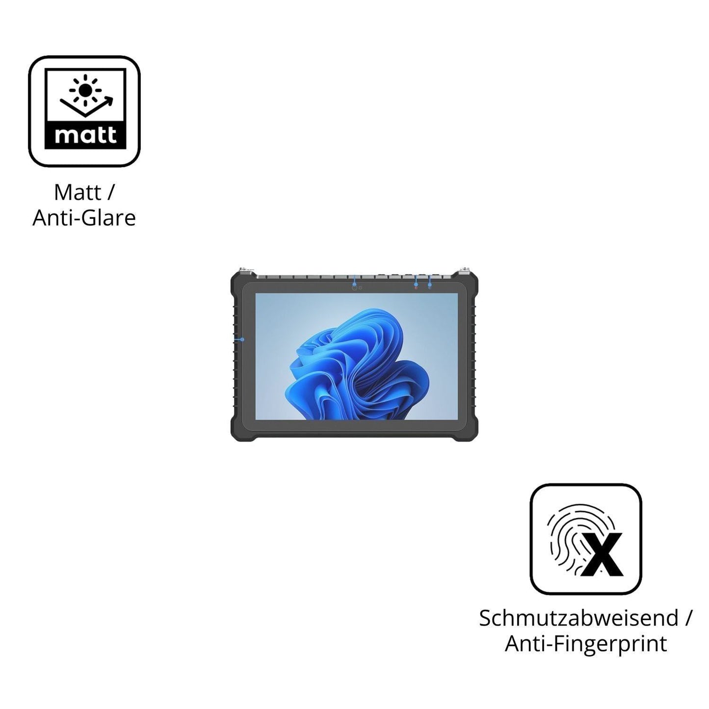 2x Schutzfolie matt für NORQIN 10.1 Rugged Tablet  (5)