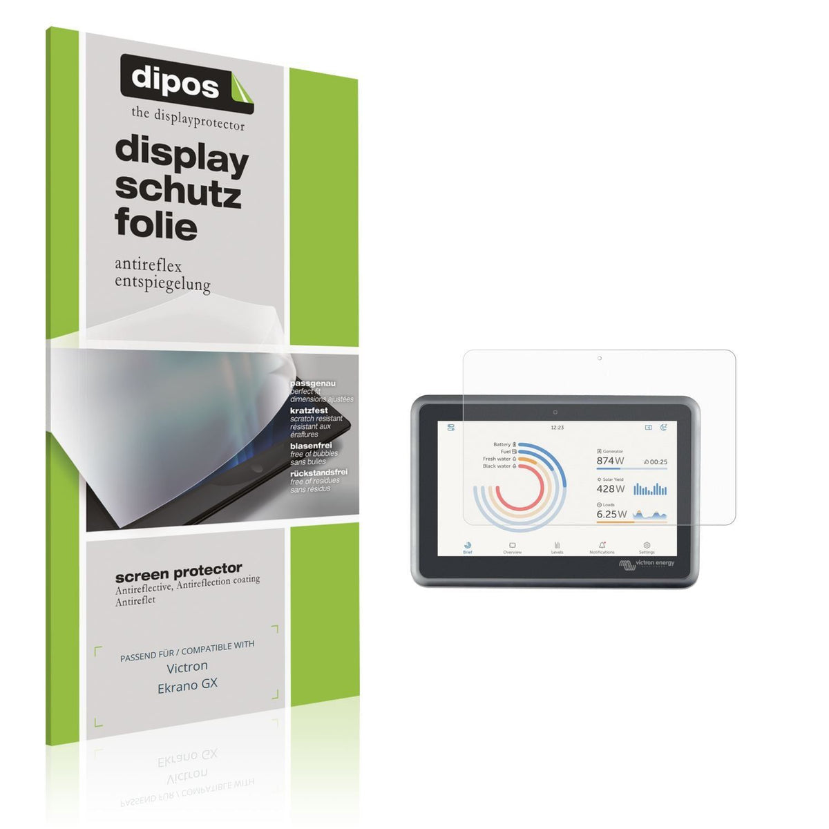 2x Schutzfolie matt für Victron Ekrano GX Display- (1)