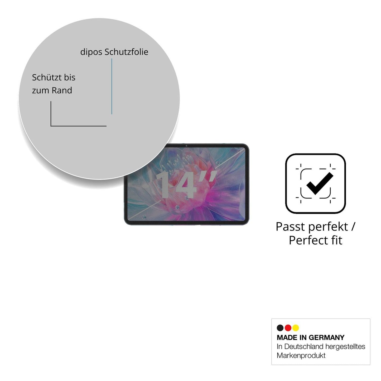 Blickschutzfolie für LEVIRTU M328 matt Schutzfolie (4)