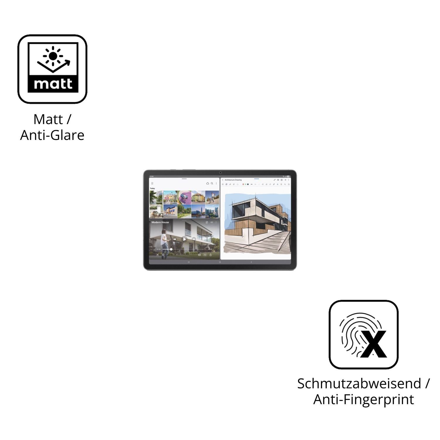 2x Schutzfolie matt für Samsung Galaxy Tab S10 Lit (5)