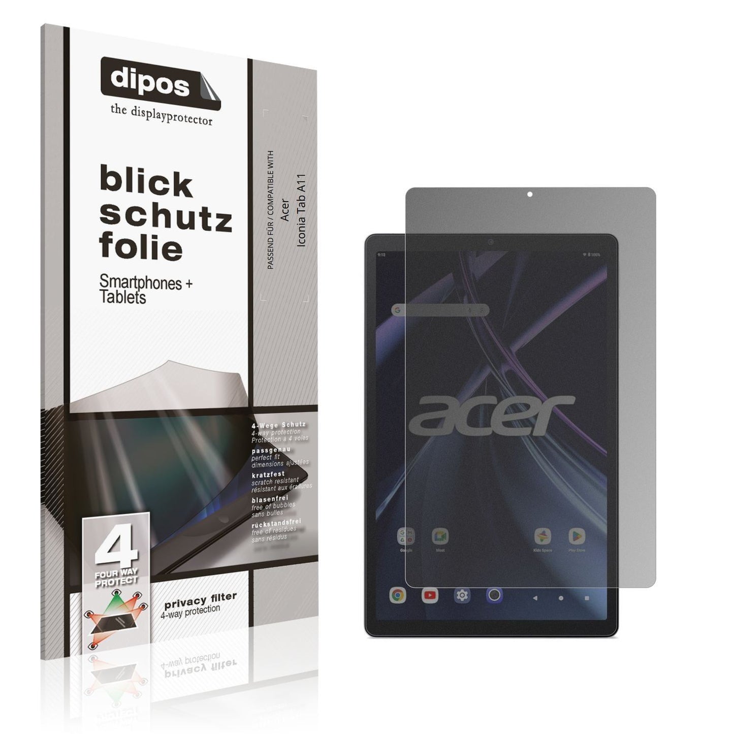 Blickschutzfolie für Acer Iconia Tab A11 matt Schu (1)