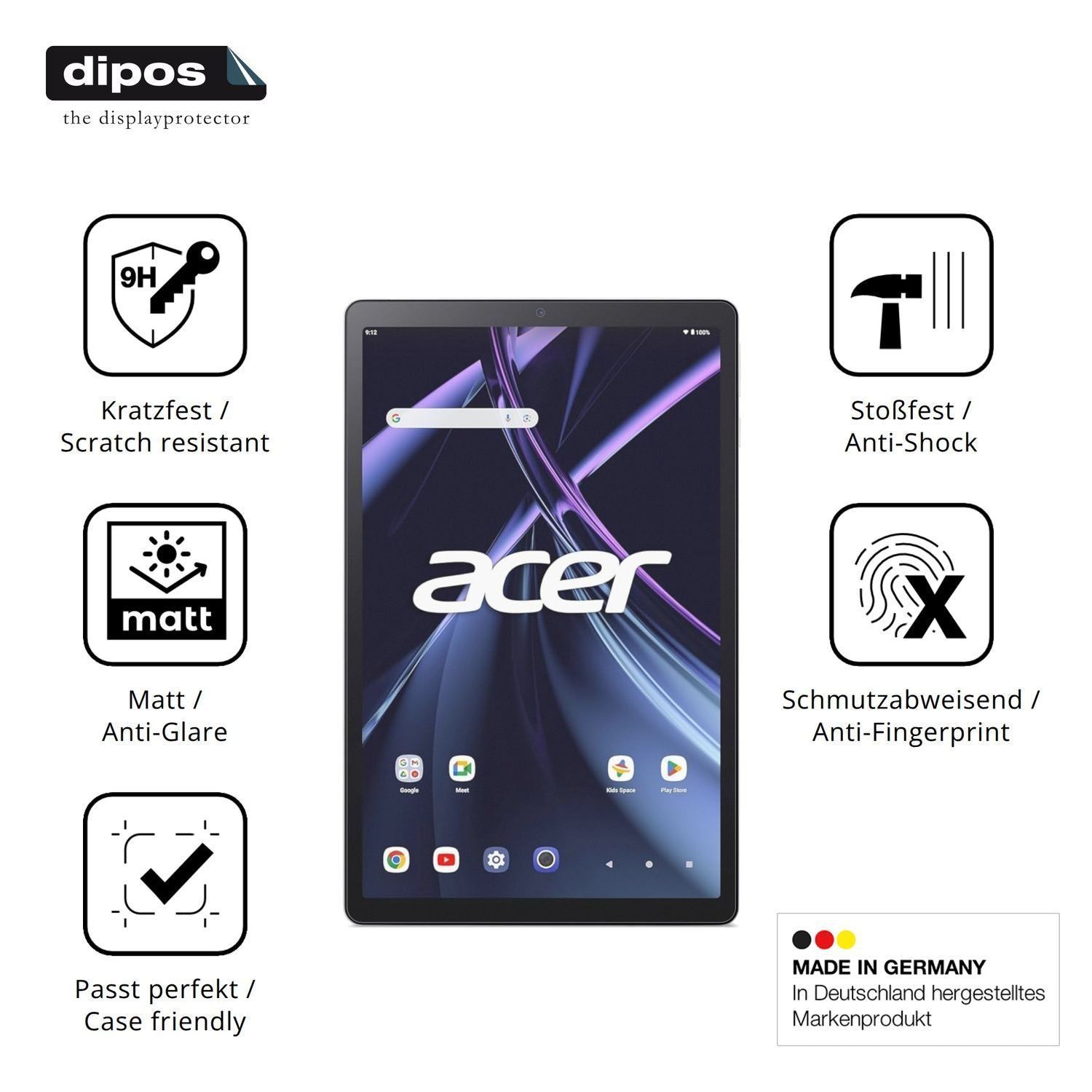 2x 9H Schutzfolie matt für Acer Iconia Tab A11 Pan (7)