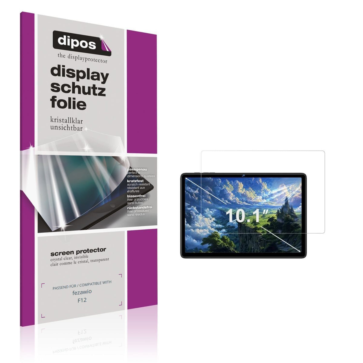 2x Schutzfolie klar für fezawio F12 Display-Schutz (1)