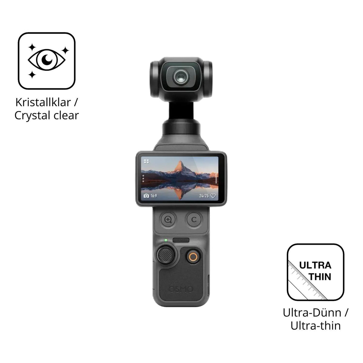 4x Schutzfolie klar für DJI Osmo Pocket 4 Display- (5)