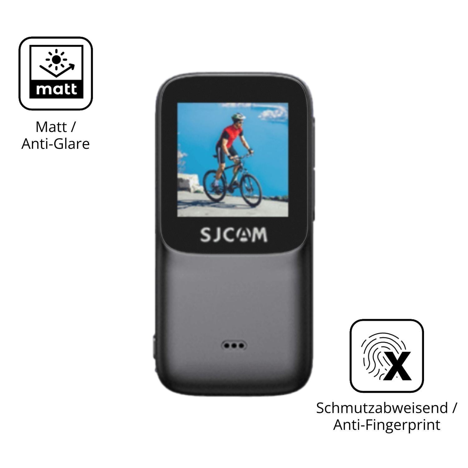 4x Schutzfolie matt für SJCAM C200 Pro Display-Sch (5)