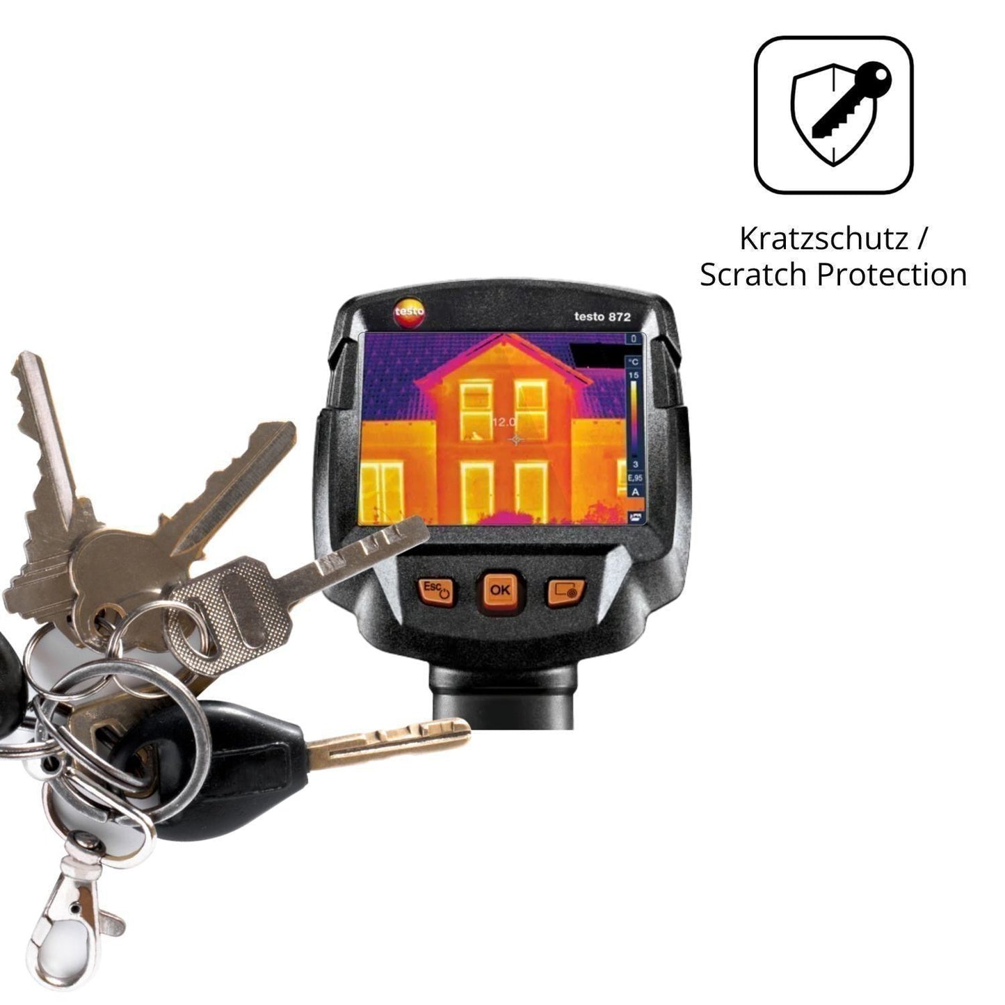 4x Schutzfolie klar für Testo 872 Display-Schutzfo (4)