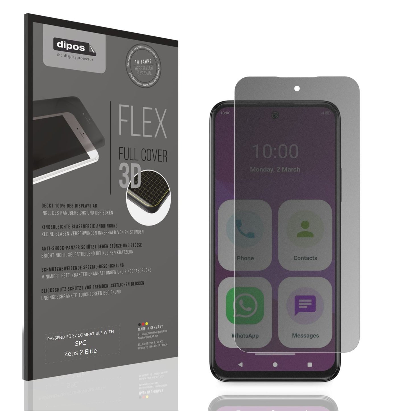 Full Cover Privacy Blickschutzfolie für SPC Zeus 2 (1)
