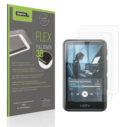 2x Full Cover Schutzfolie matt für HiBy R1 MP3-Pla (1)