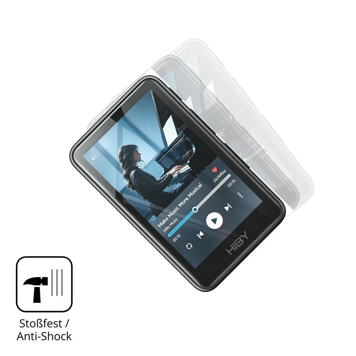 2x Full Cover Schutzfolie matt für HiBy R1 MP3-Pla (4)