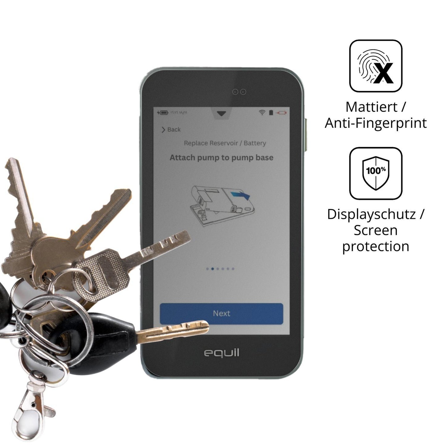 Blickschutzfolie für Equil S Patch 300U PDA matt S (3)
