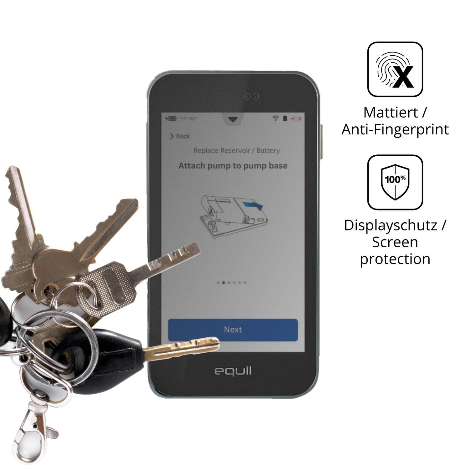 Blickschutzfolie für Equil S Patch 300U PDA matt S (3)
