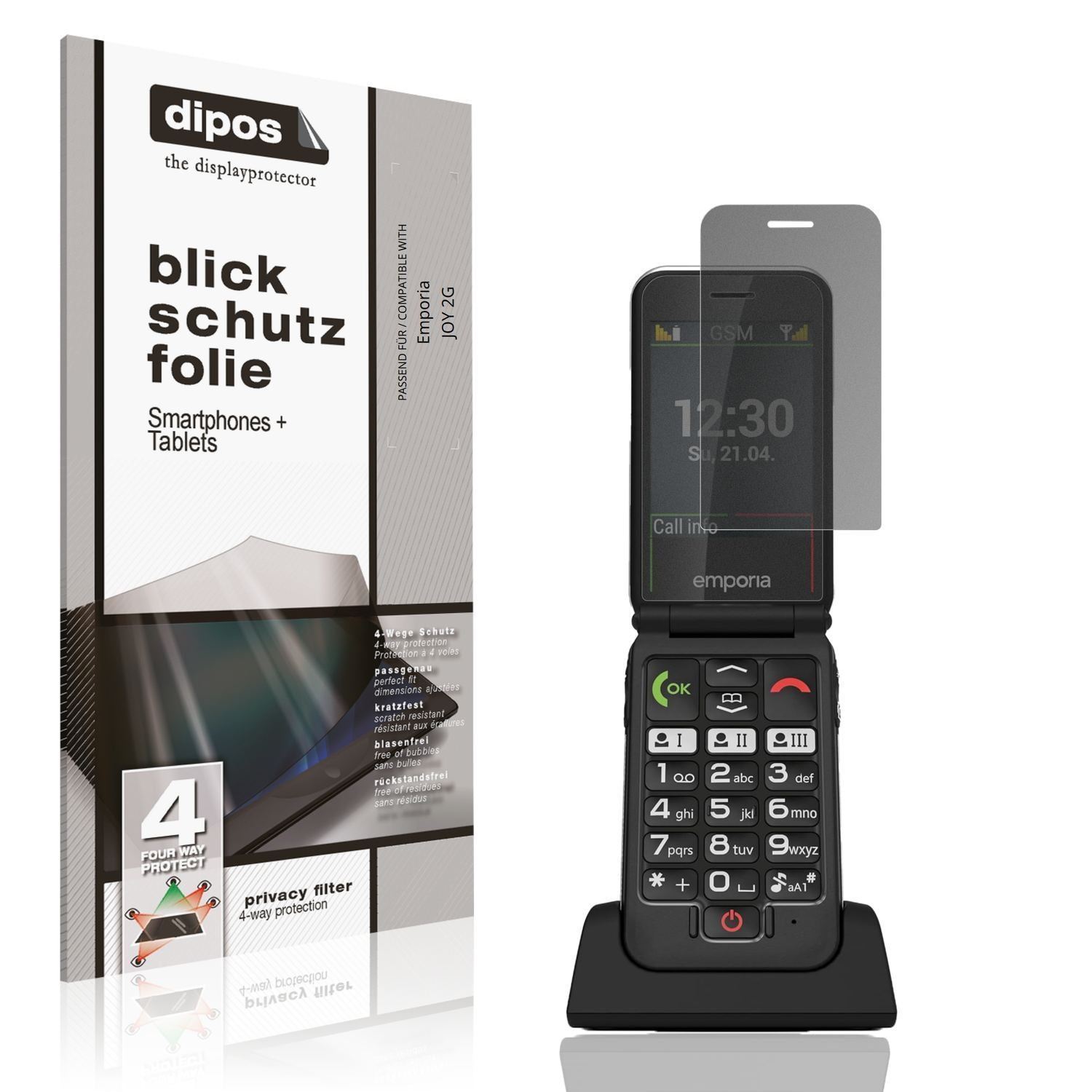 Blickschutzfolie für Emporia JOY 2G matt Schutzfol (1)