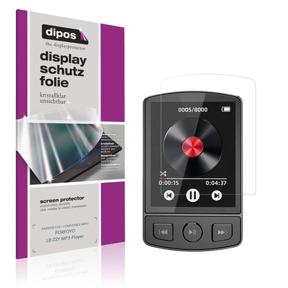 4x Schutzfolie klar für PORFOYO LB-ZZY MP3-Player  (1)