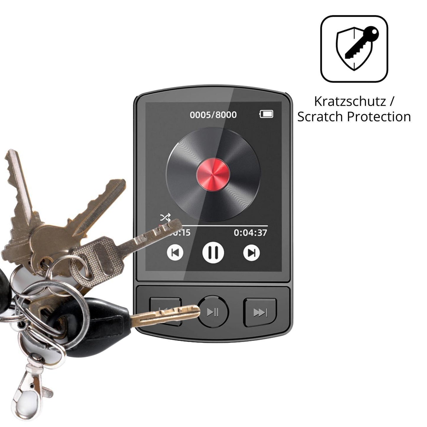 4x Schutzfolie matt für PORFOYO LB-ZZY MP3-Player  (4)