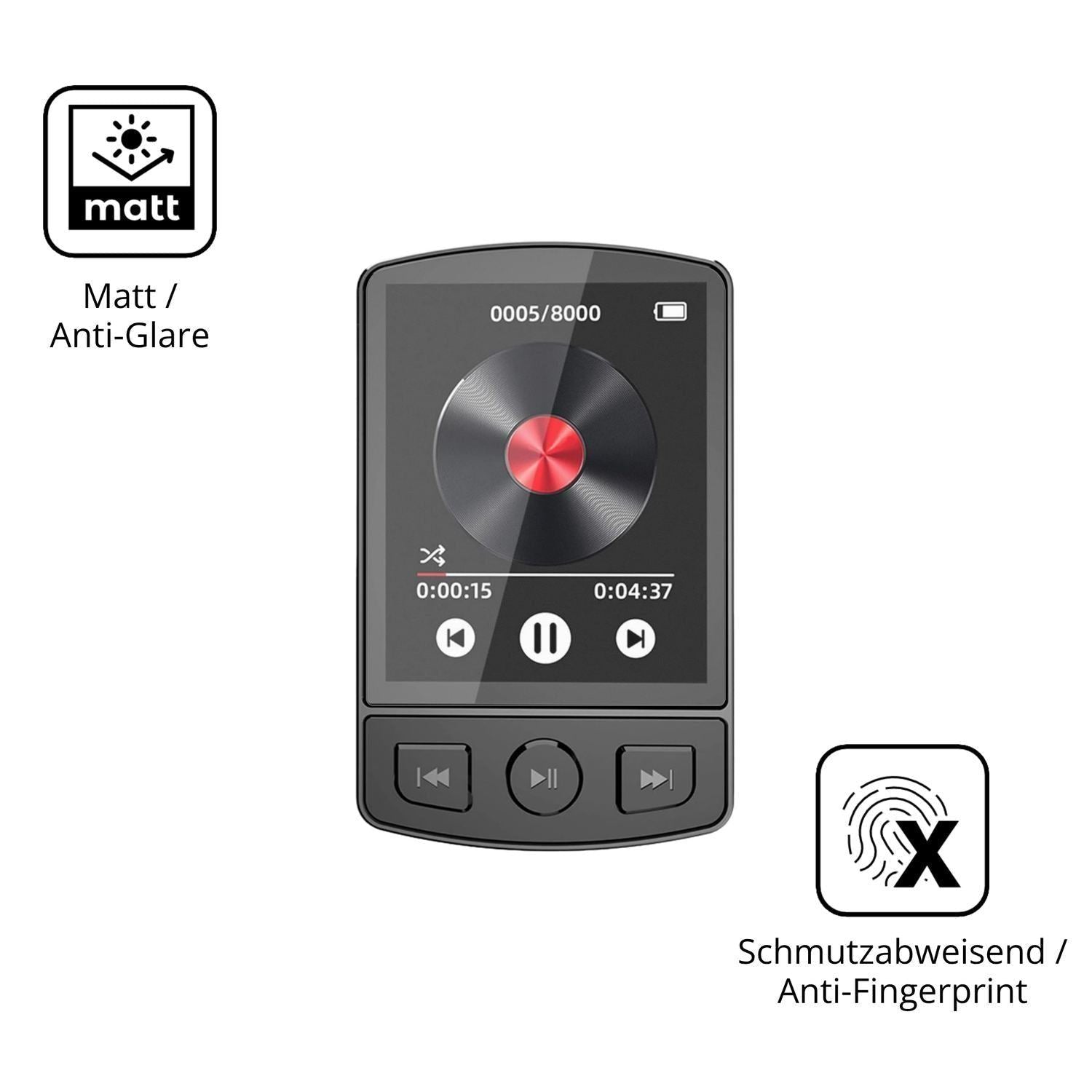 4x Schutzfolie matt für PORFOYO LB-ZZY MP3-Player  (5)