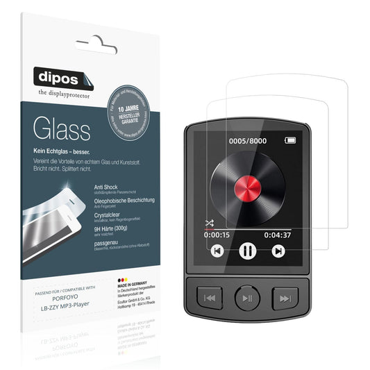2x 9H Schutzfolie für PORFOYO LB-ZZY MP3-Player Pa (1)