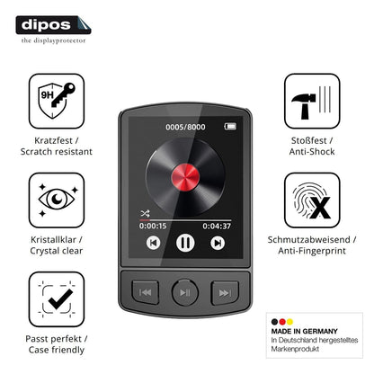 2x 9H Schutzfolie für PORFOYO LB-ZZY MP3-Player Pa (7)