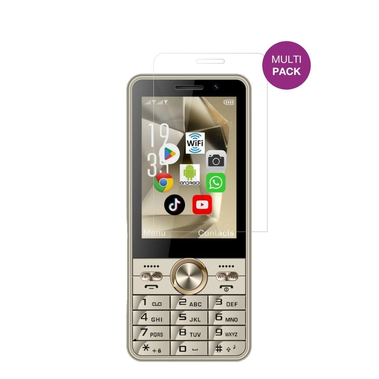 4x Schutzfolie klar für PUSOKEI Senioren-Handy 3.5 (2)