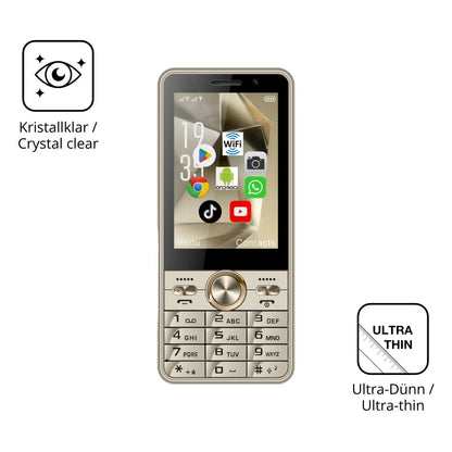 4x Schutzfolie klar für PUSOKEI Senioren-Handy 3.5 (5)