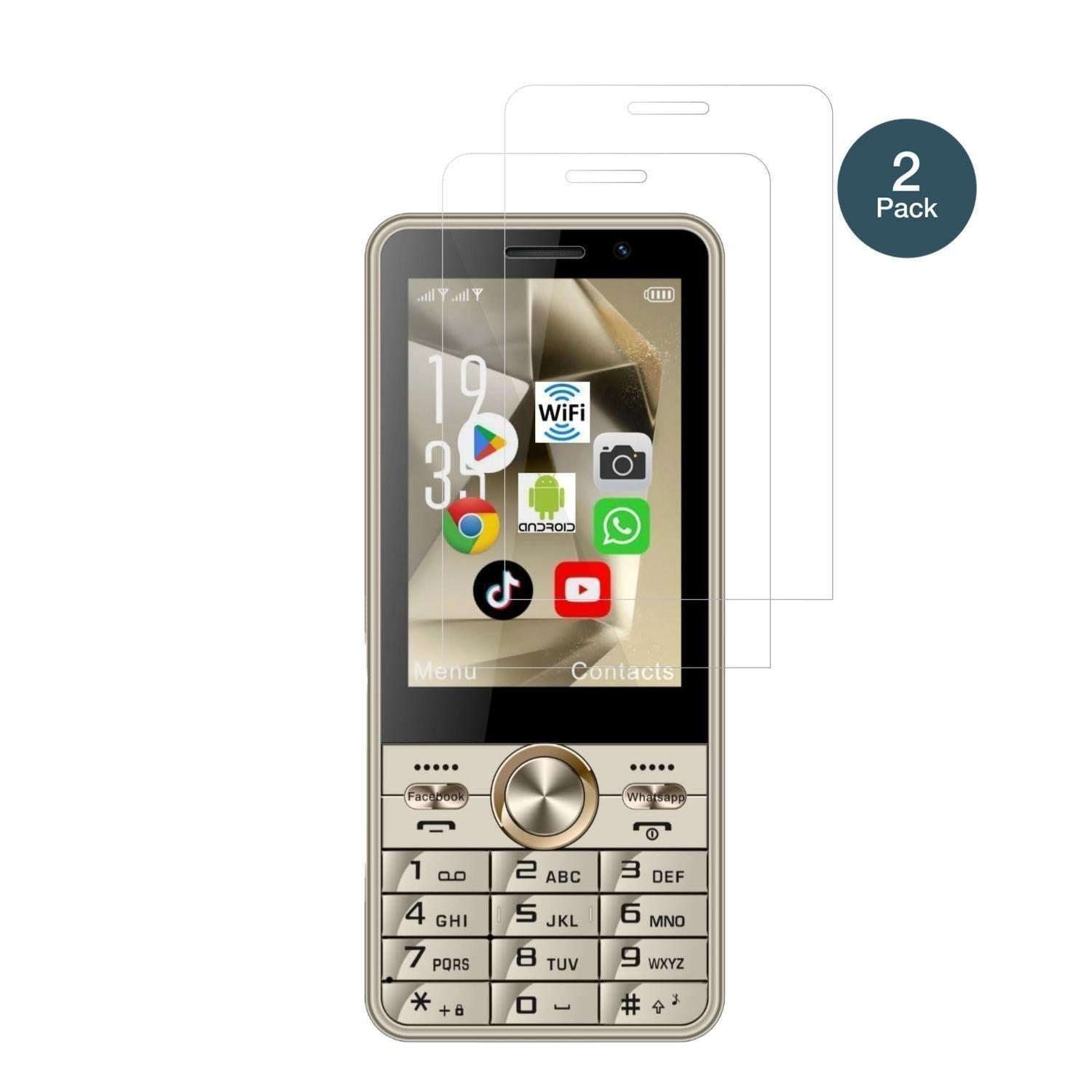 2x 9H Schutzfolie für PUSOKEI Senioren-Handy 3.5 Z (2)