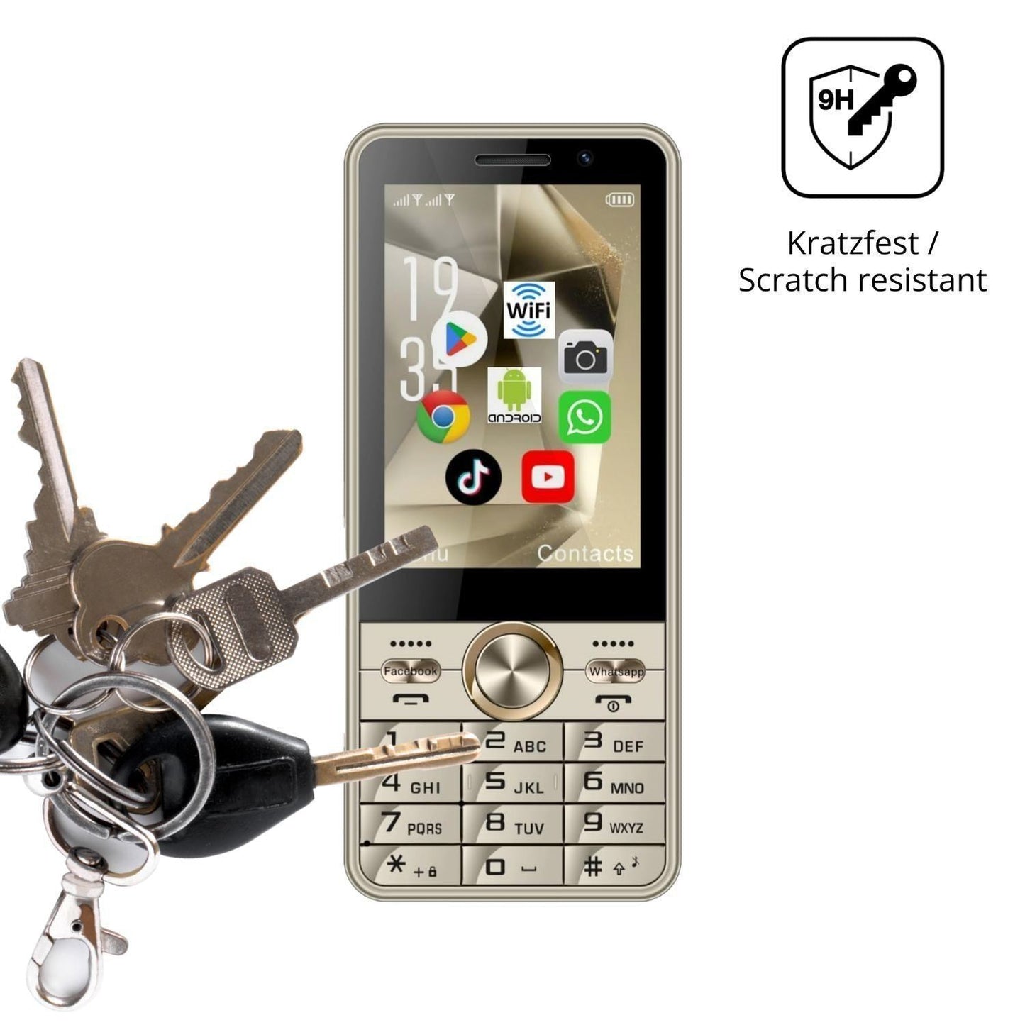 2x 9H Schutzfolie für PUSOKEI Senioren-Handy 3.5 Z (3)