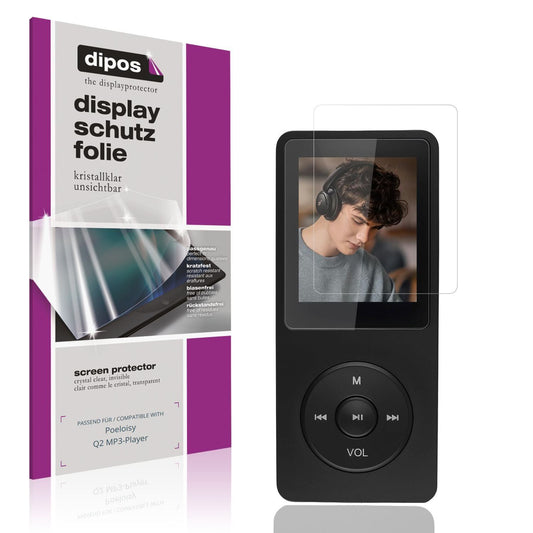 4x Schutzfolie klar für Poeloisy Q2 MP3-Player Dis (1)