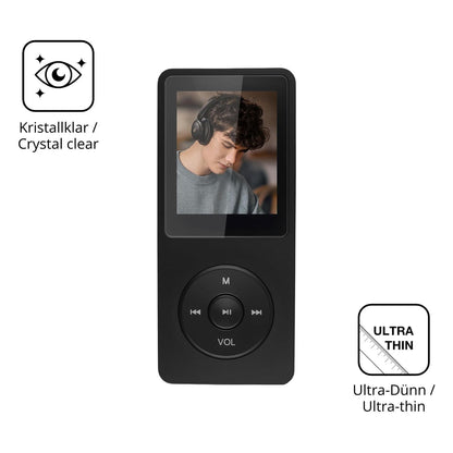 4x Schutzfolie klar für Poeloisy Q2 MP3-Player Dis (5)