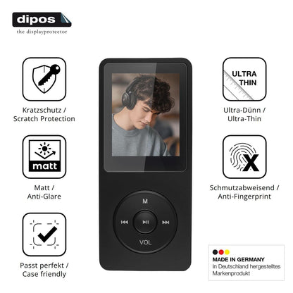 4x Schutzfolie matt für Poeloisy Q2 MP3-Player Dis (7)