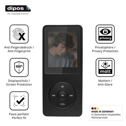 Blickschutzfolie für Poeloisy Q2 MP3-Player matt S (5)